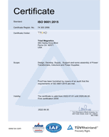 ISO 9001:2015 Certificate